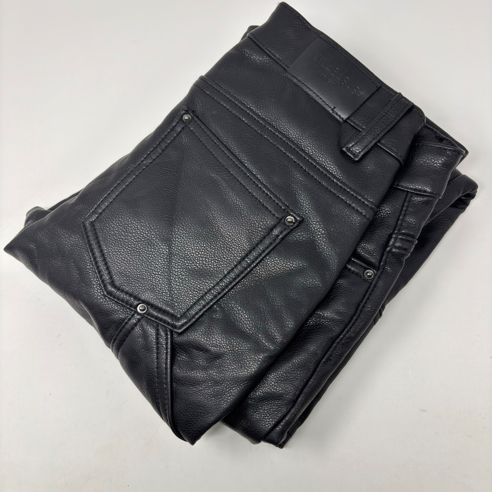 Valabasas Play Faux Leather Pants Women's 27 (Tagged 18) Slim Tapered 29.5"